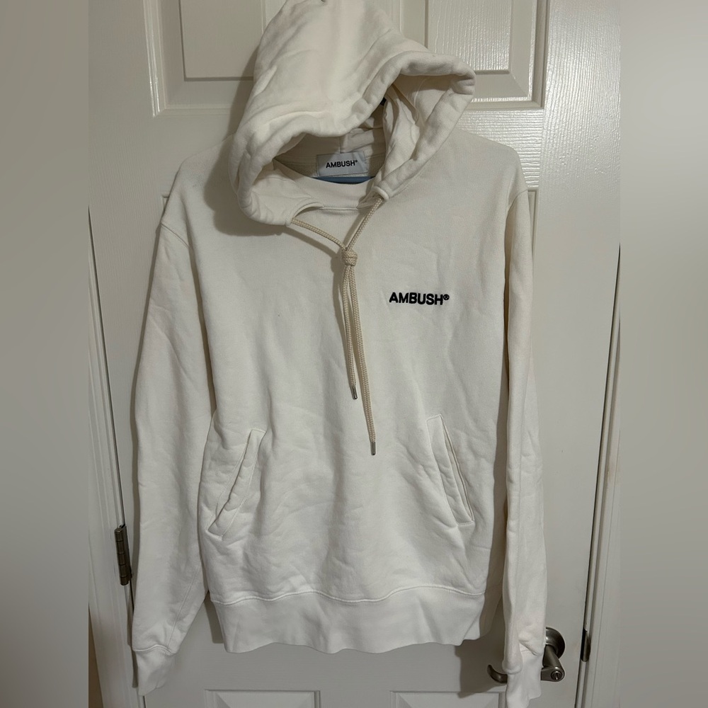 Ambush Men's White Multicord Logo Hoodie!